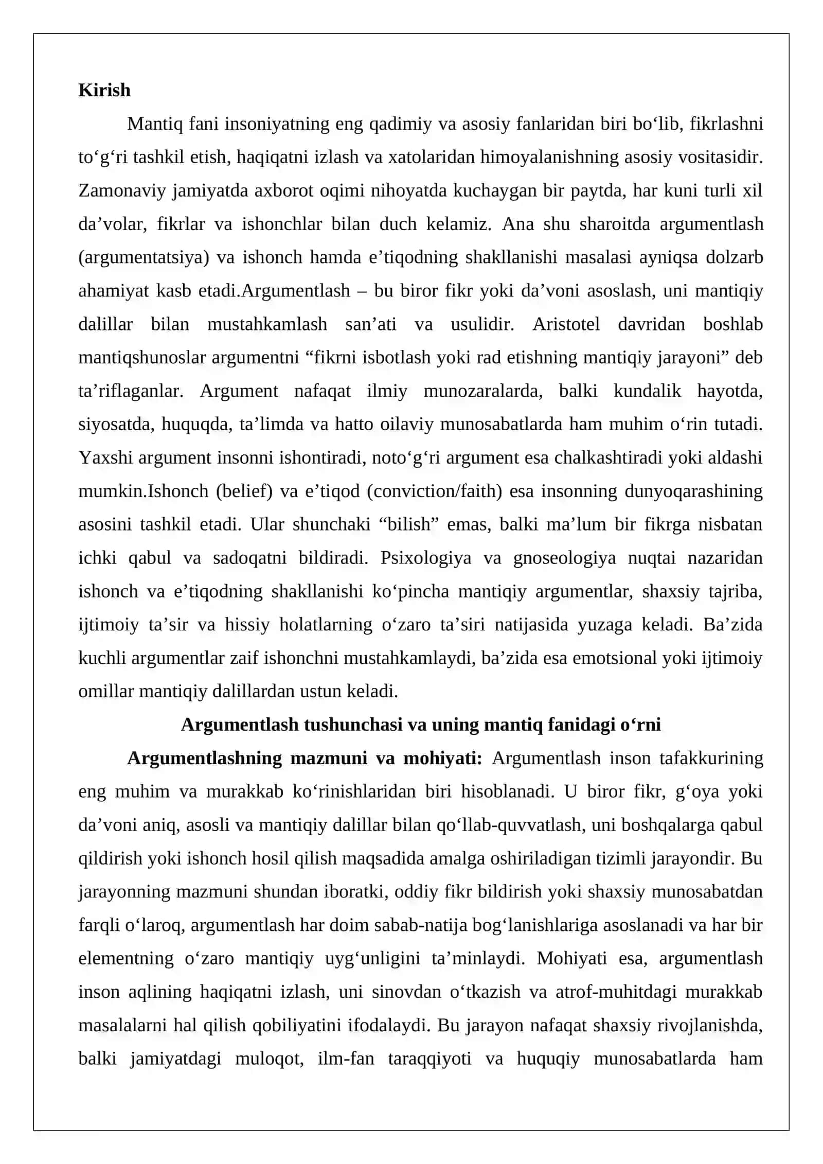 Argumentlash va ishonch-e’tiqodning shakllanishi 2