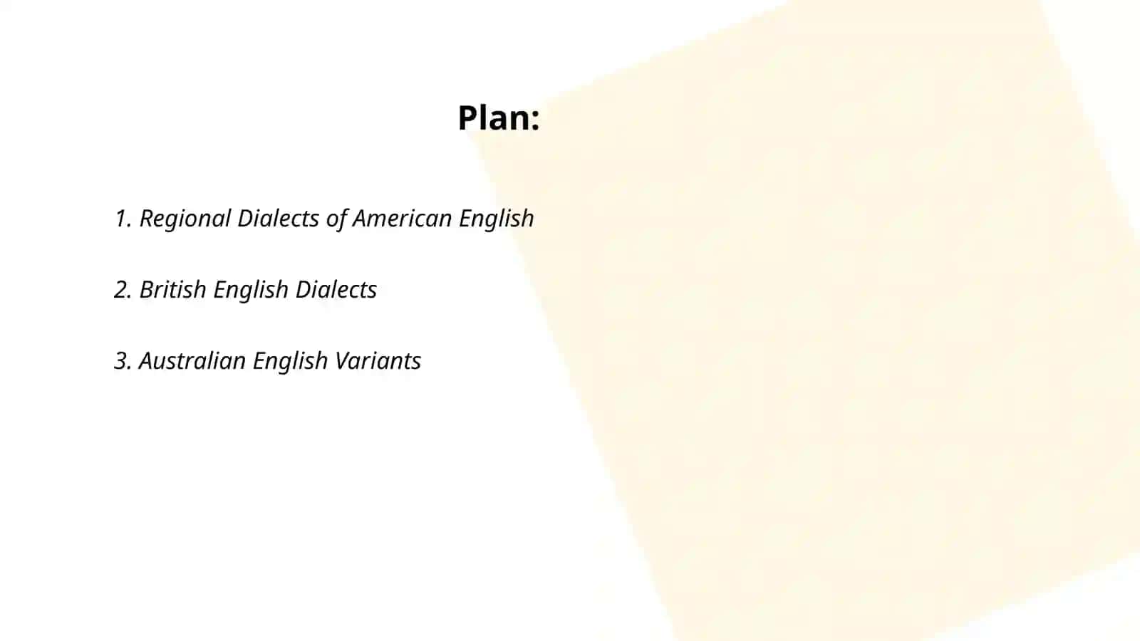 Variants and dialect 2