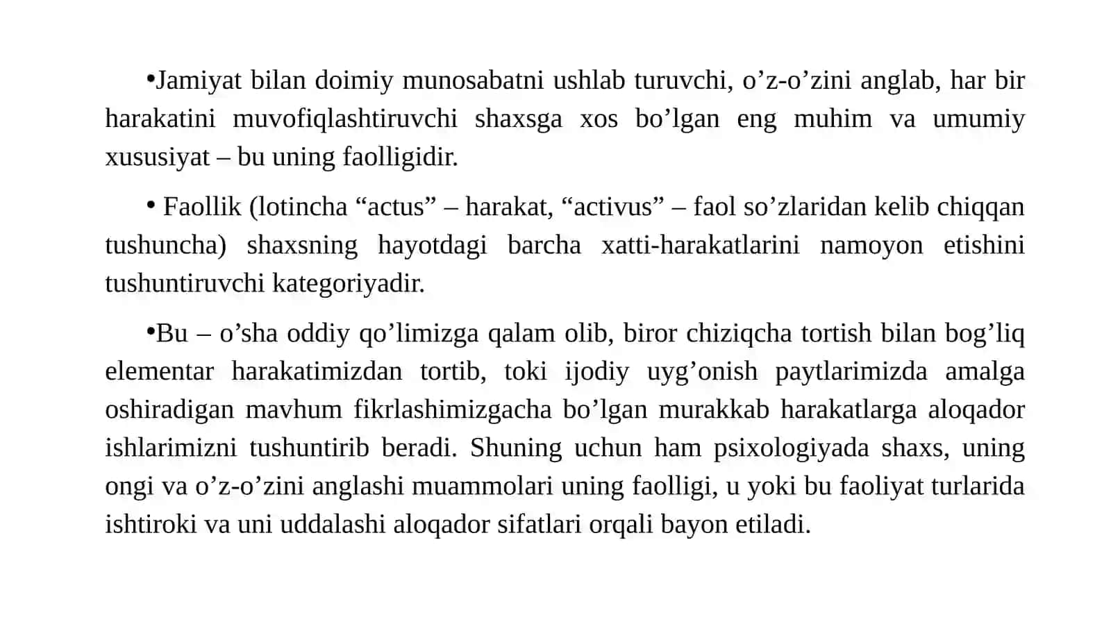 Shaxs va uning faolligi 2