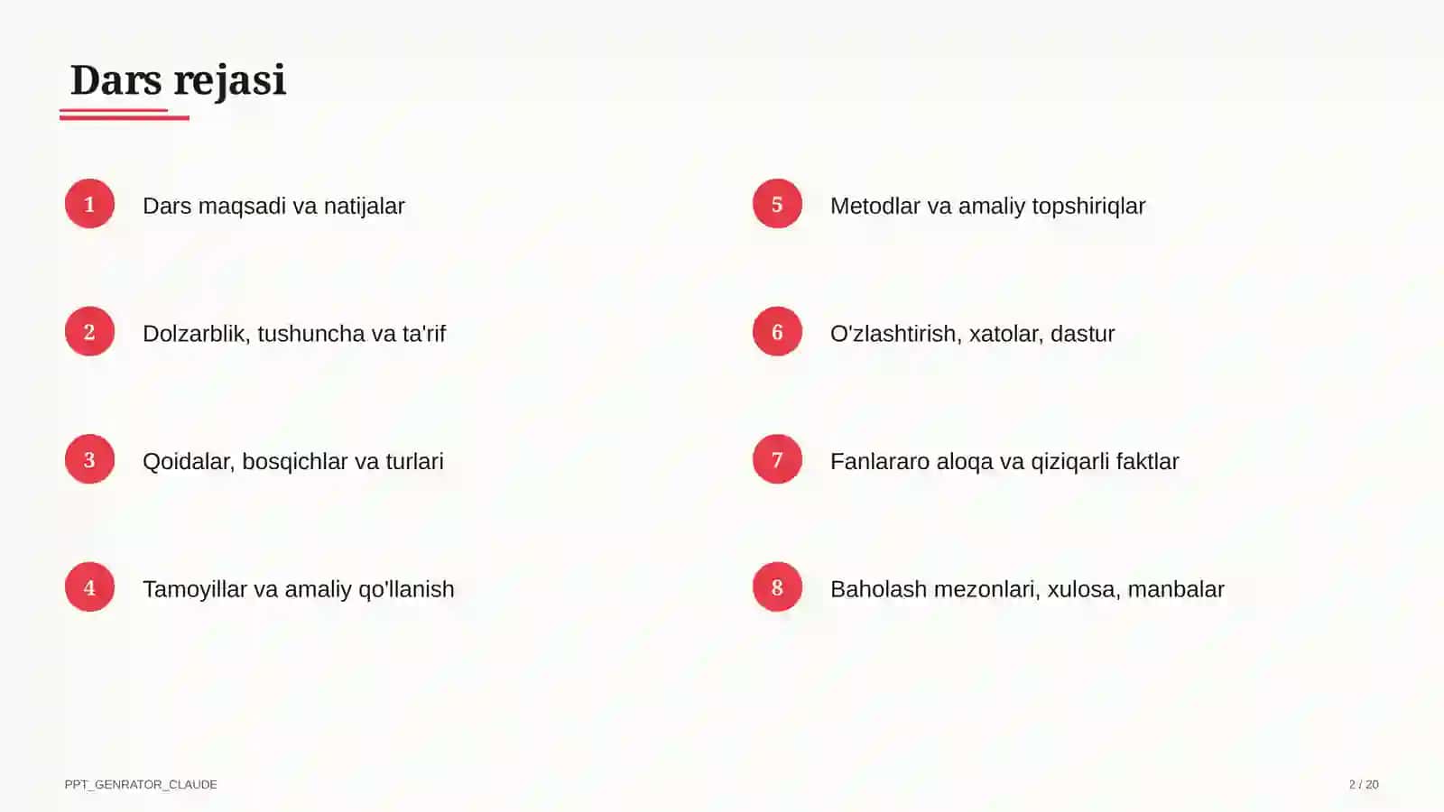 Ozodalik va tartiblilik (1-sinf) 2