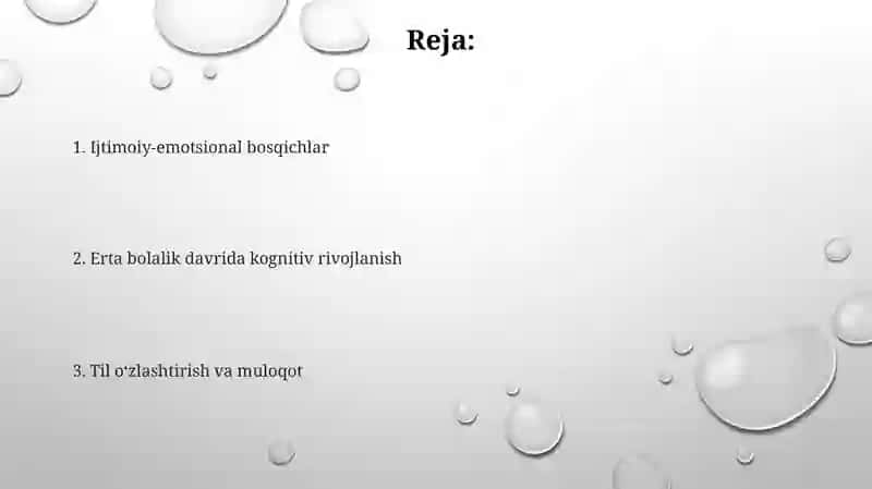 Maktabgacha yosh davrda psixik rivojlanish 2