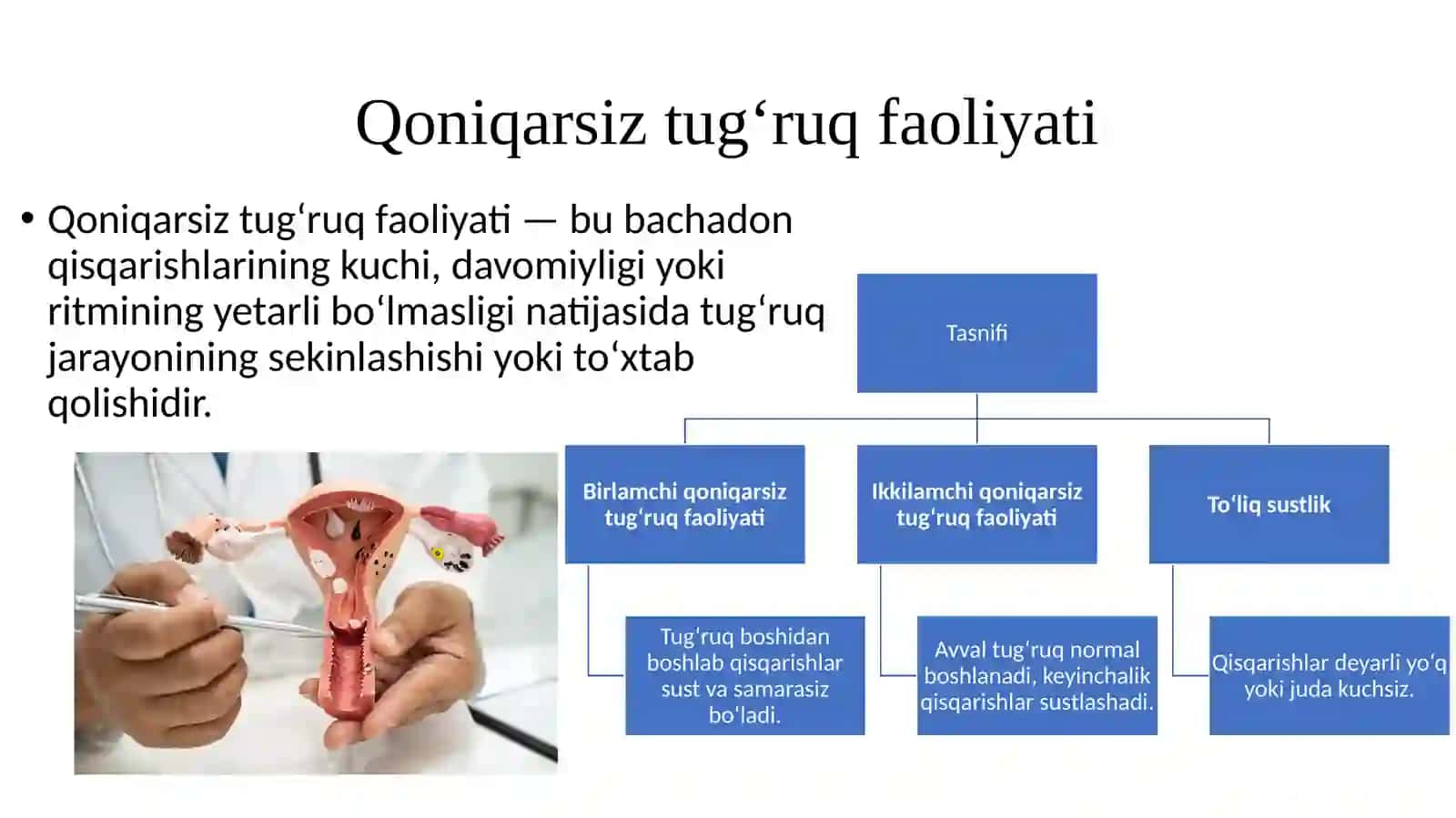Qoniqarsiz tug'ruq faoliyati 2