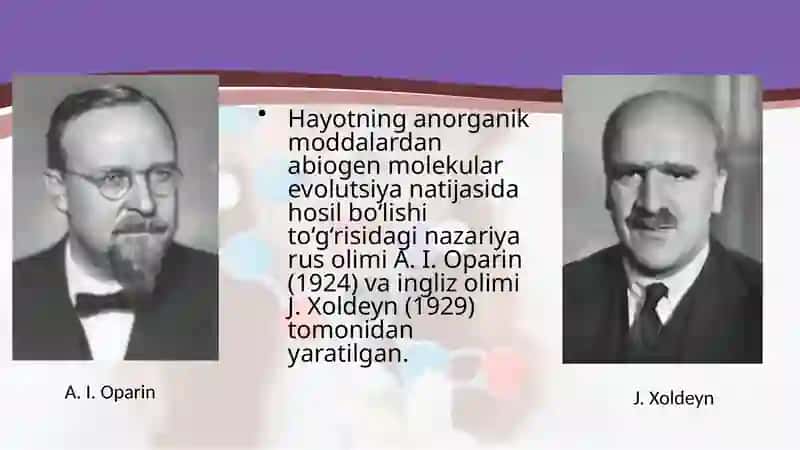 BIOKIMYOVIY EVOLUTSIYA NAZARIYASI 2