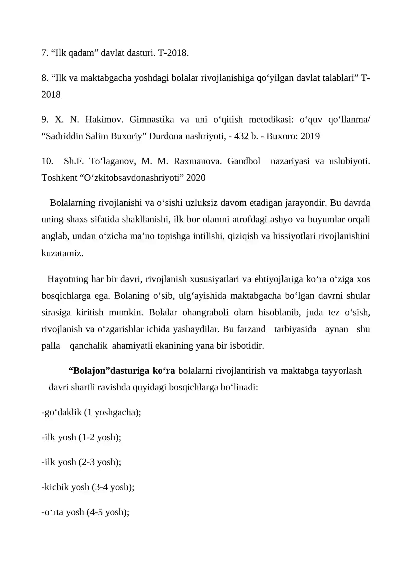 Bolalar rivojlanishi 2