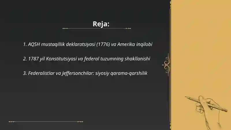 AQSH XVIII-XX asr boshlarida 2