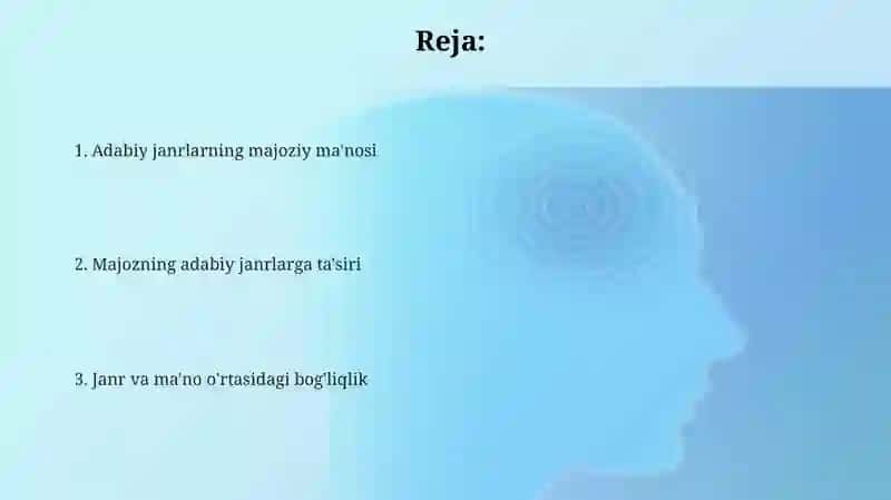Majoziy maʼnodagi adabiyot janri 2