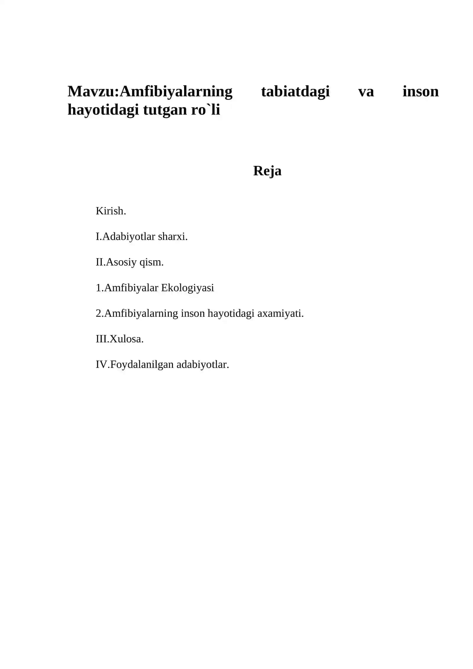 Amfibiyalar Ekologiyasi 2