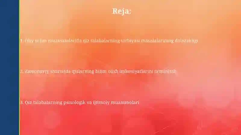 Oliy taʼlim muasssalarida talaba-qizlar tarbiyasining dolzarb masalalari 2