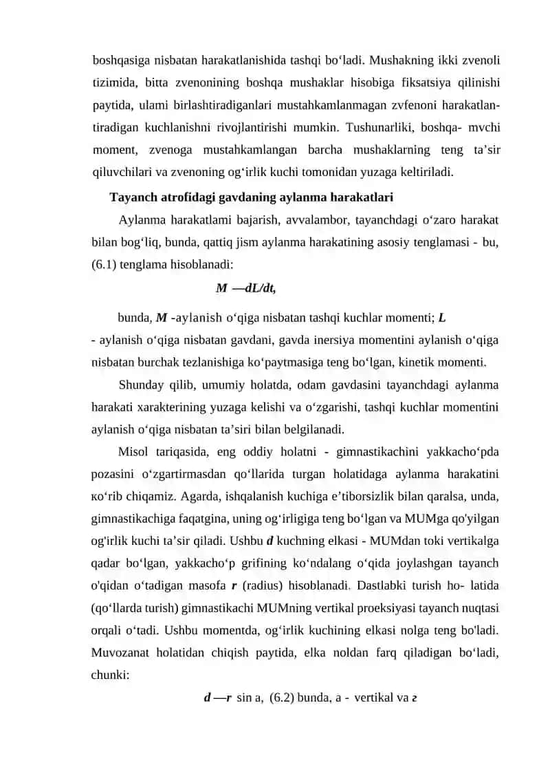 O‘qlar atrofidagi harakatlar 2