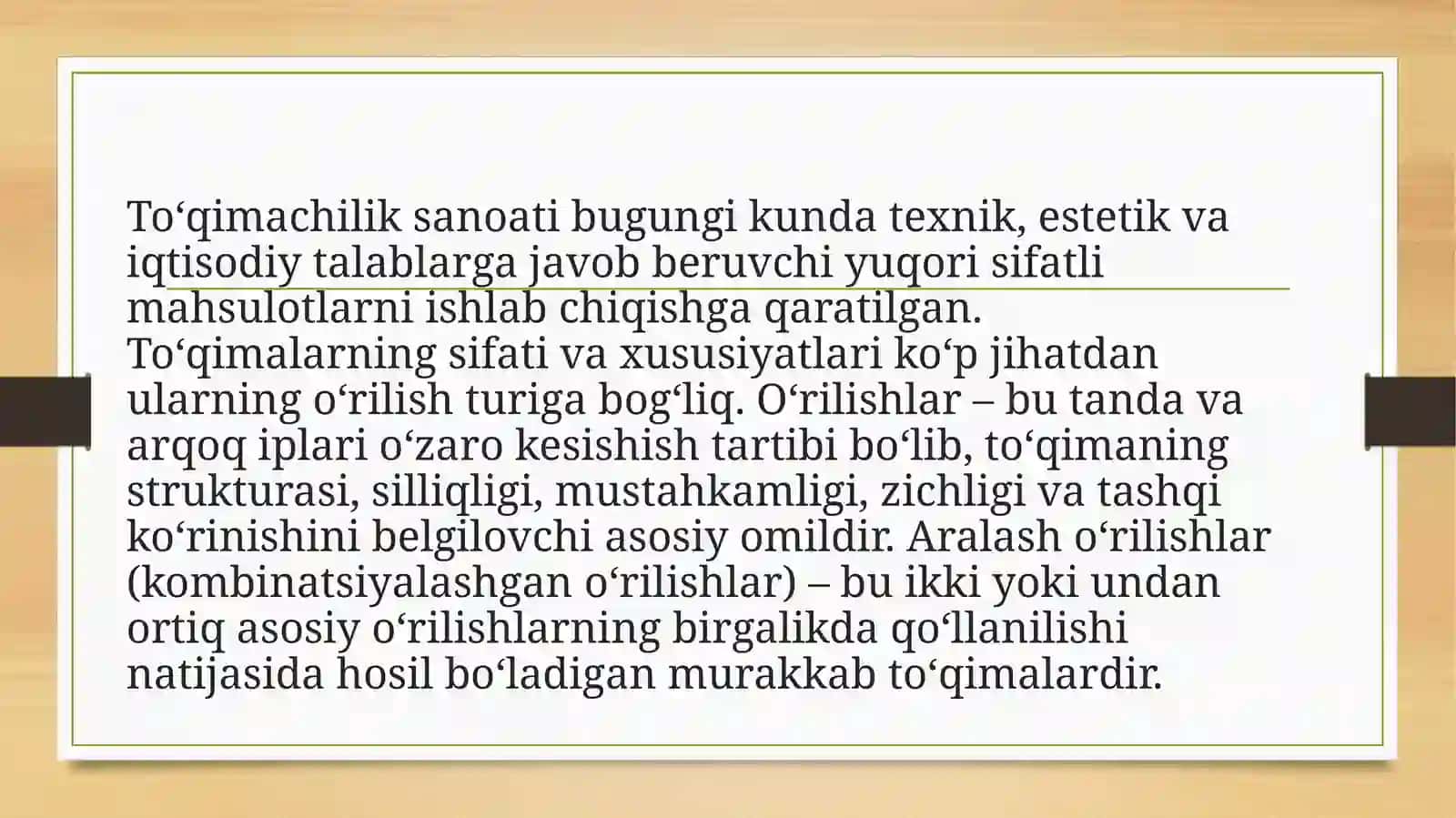 To'qimalar tahlili 2