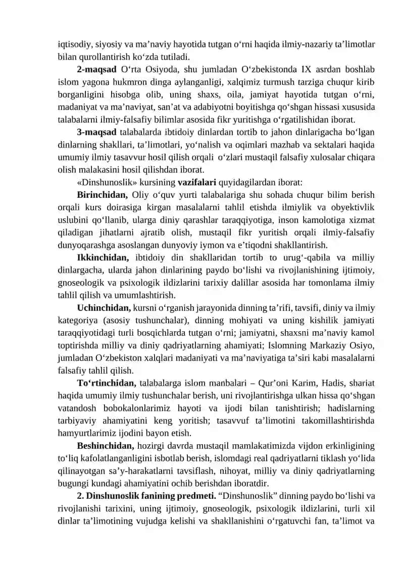 DINNING IJTIMOIY MADANIY HODISA SIFATIDAGI AHAMIYATI 2