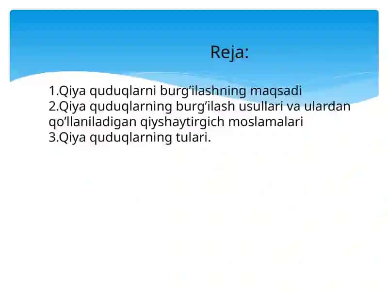 Qiya quduqlarni burg'ilashning maqsadi 2