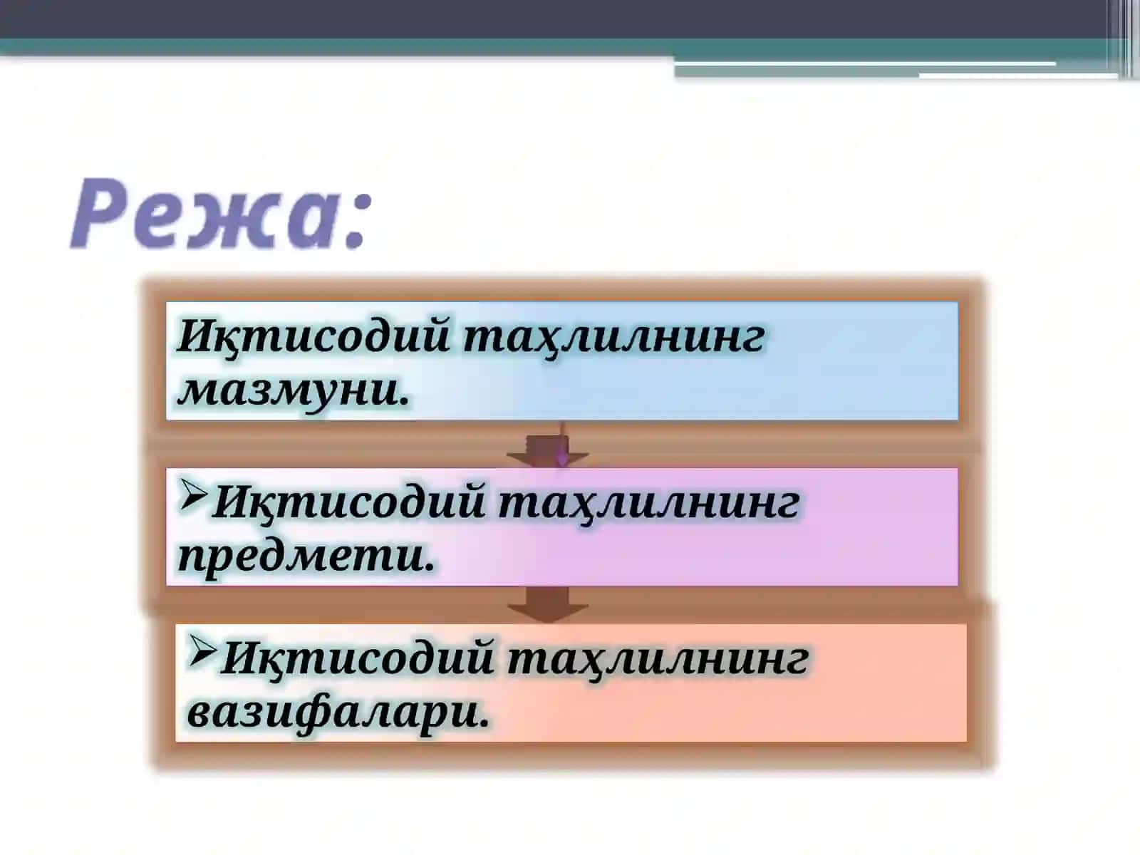 Иқтисодий таҳлилнинг мазмуни 2