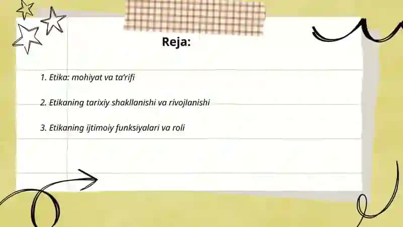 Etikaning mohiyati va ahamiyati 2