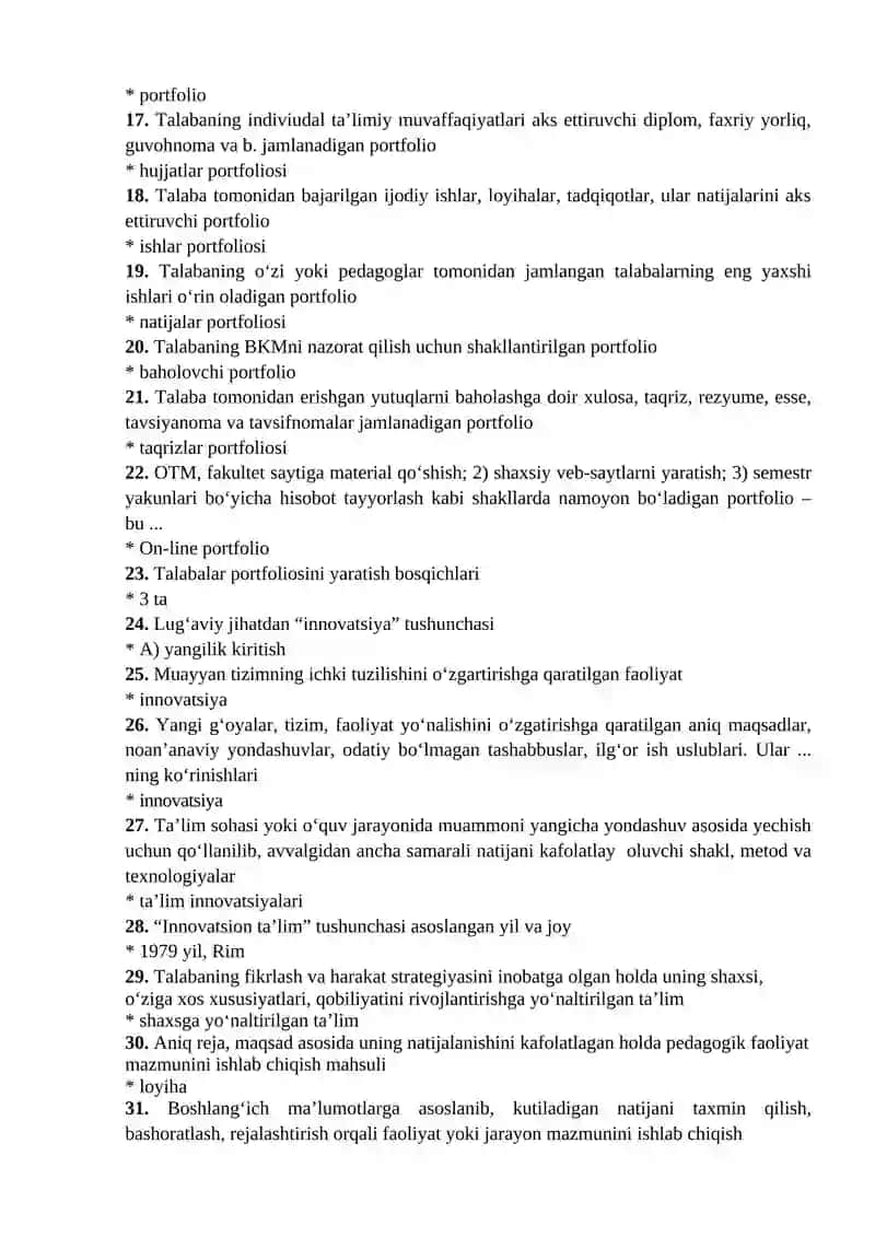 Fan: Informatika o’qitish metodikasi GOST uchun test 2