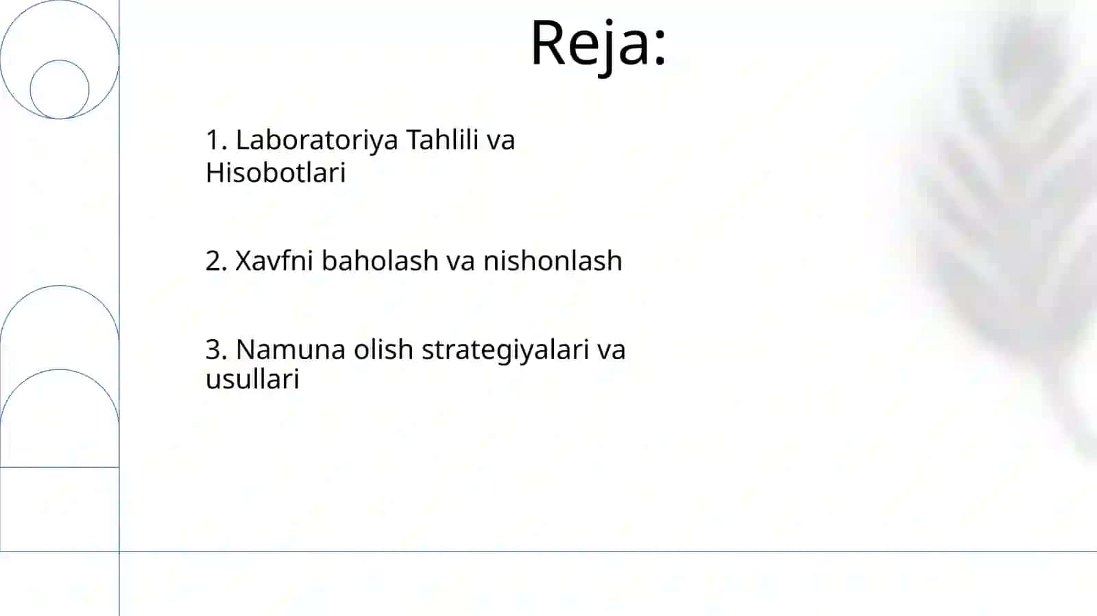 Namunalar olish strategiyasi 2