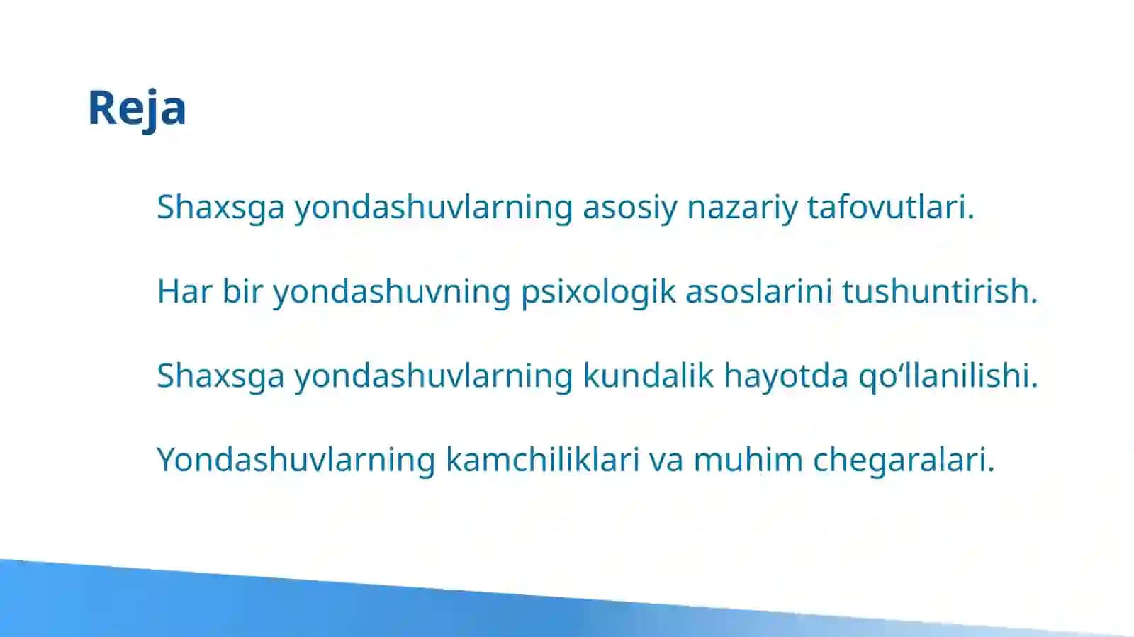 Rus psixologiyasida shaxsga yondashuvlar 2
