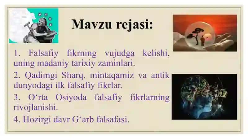 Falsafiy tafakkur taraqqiyoti bosqichlari 2