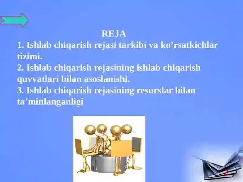Ishlab Chiqarish Rejasi 2