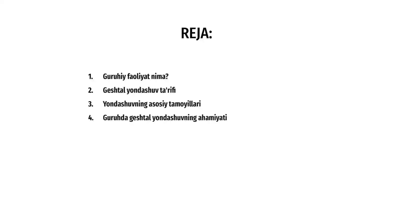 Guruhiy faoliyatda geshtal yondashuv 2
