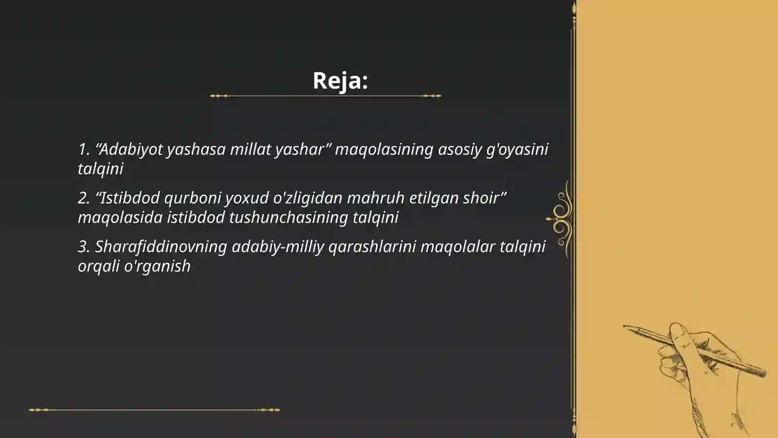 Adabiyot yashasa millat yashar 2