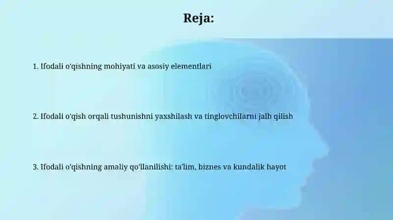 Ifodali o'qishning amaliy axamyati 2
