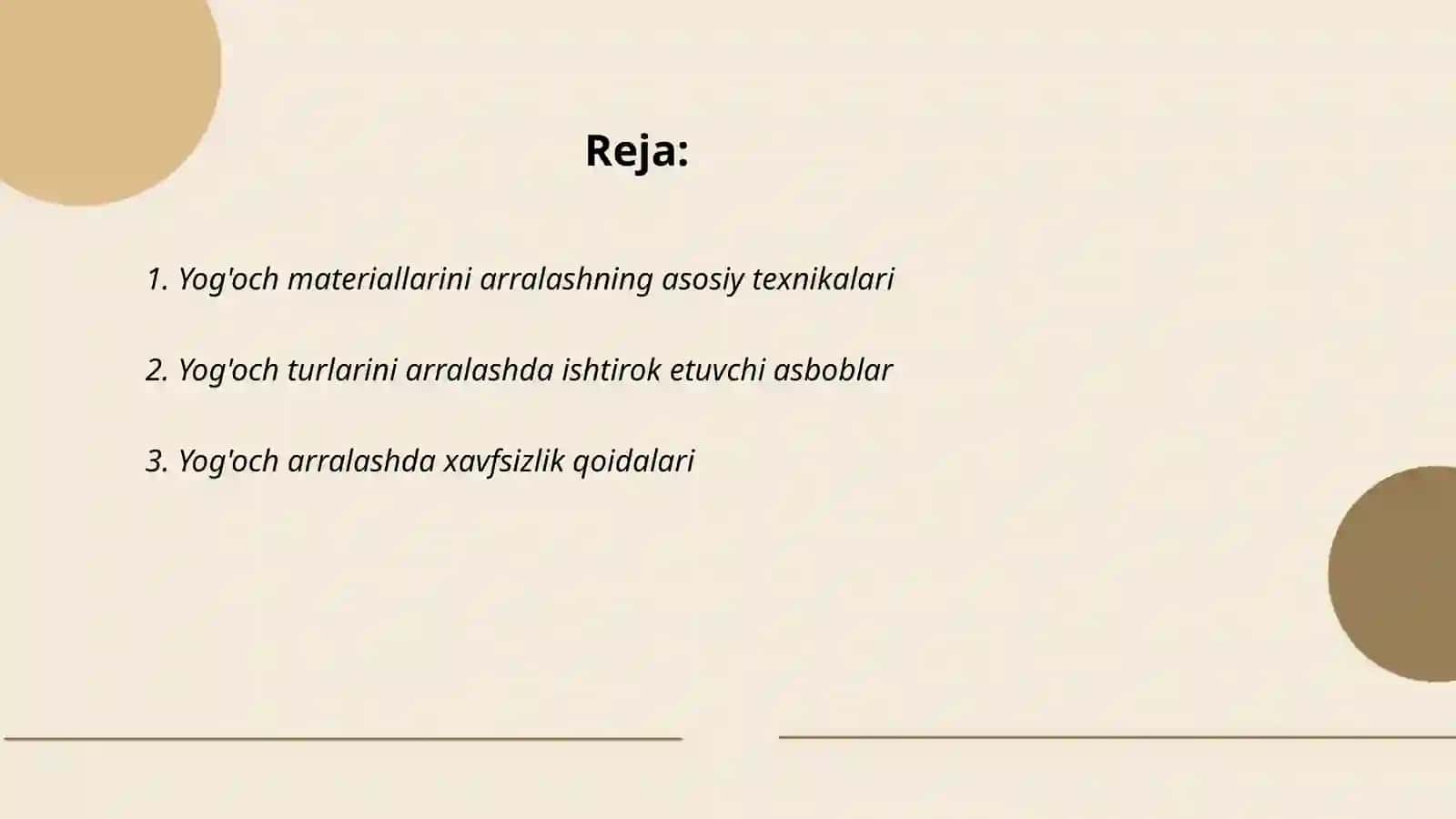 Yog'och materiallarini arralash 2