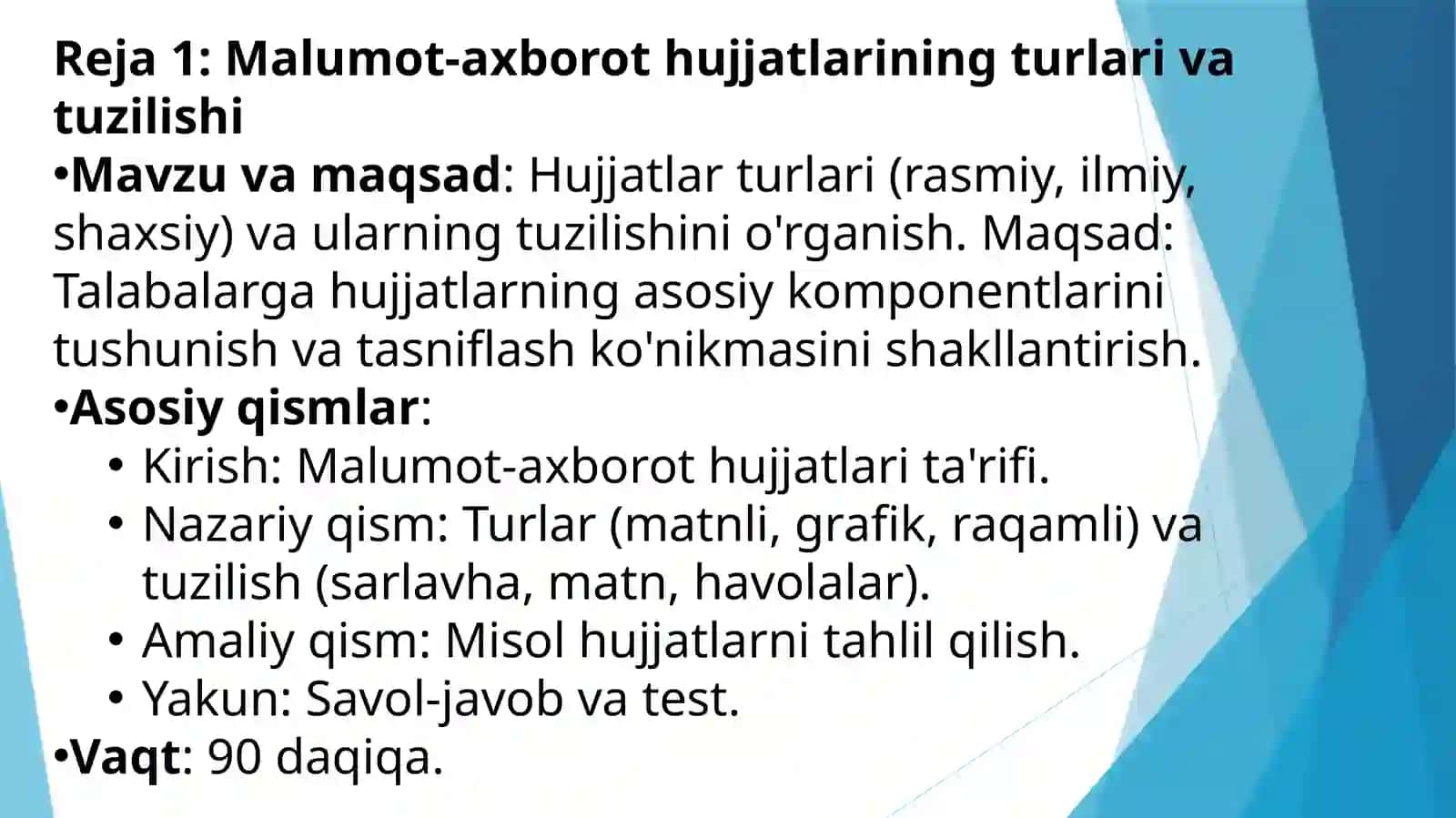 MALUMOT-AXBOROT HUJJATLARI 2