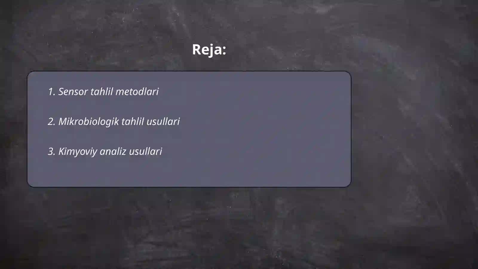 Sensor tahlil metodlari 2