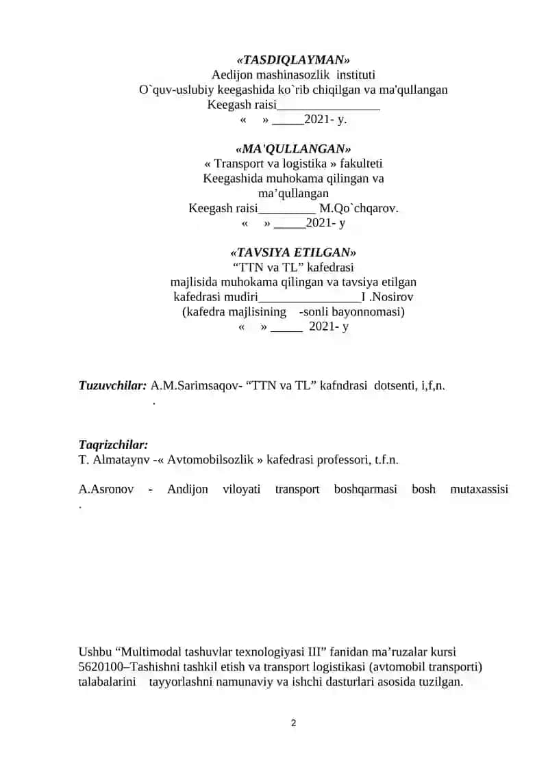 Multimodal tashuvlar texnologiyasi 2