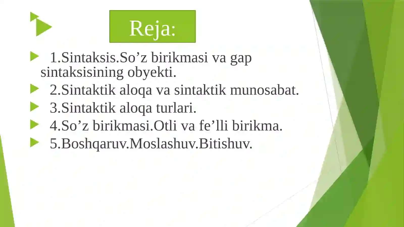Sintaktikaloq avositalari va ularning turlari 2