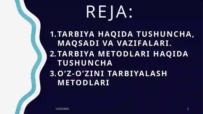 PEDAGOGIK FAOLIYATDA TARBIYA TURLARI VA USULLARIDAN FOYDALANISH IMKONIYATLARI 2