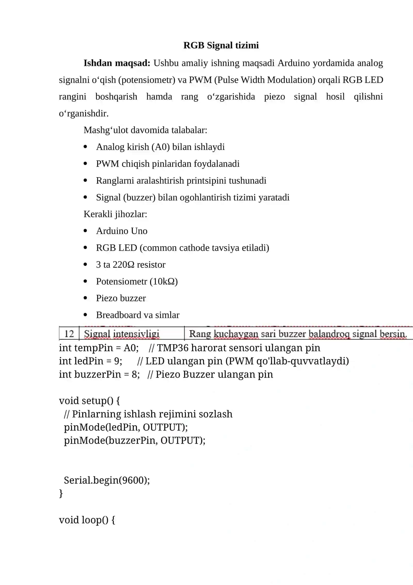 RGB Signal tizimi 2