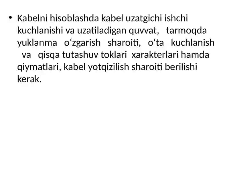 Kabelelektr hisobi 2