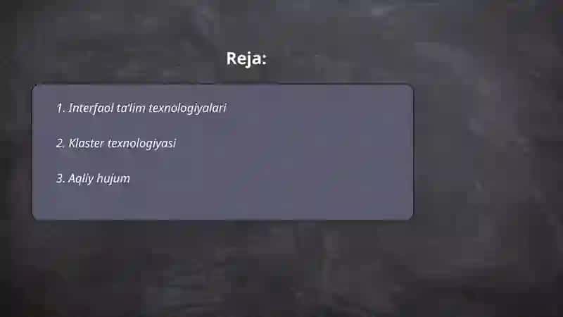 Interfaol ta’lim texnologiyalari 2
