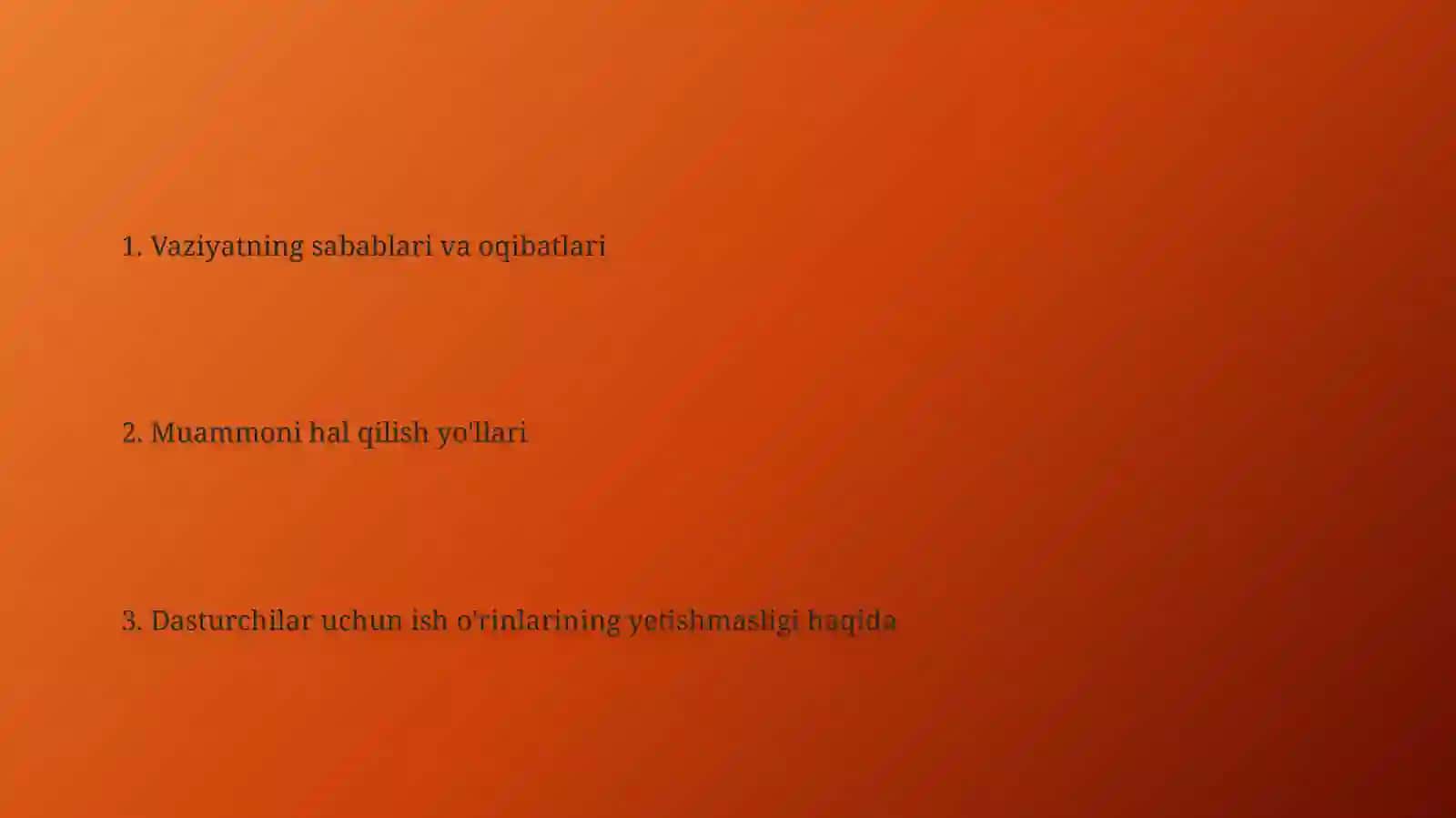 Dasturchilarga ish yo'qligi haqida 2