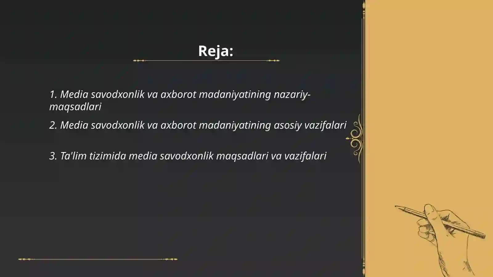 Media savodxonlik va axborot madaniyatining maqsad va vazifalari 2