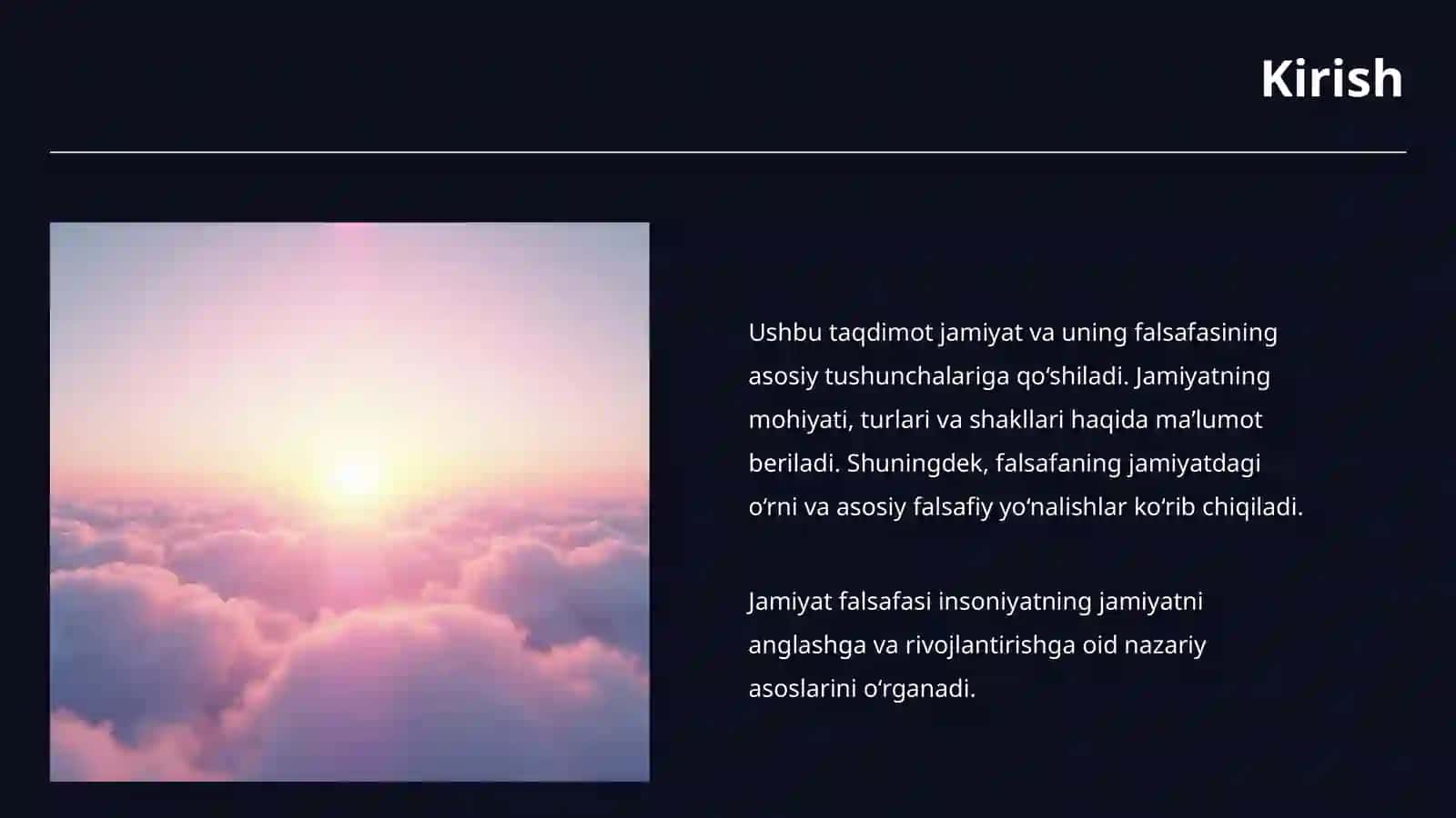 Jamiyat Falsafasi 2