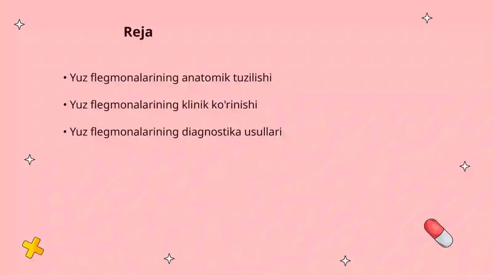 Yuz flegmonalaridagi kesimlarni mulyajda koʻrsata bilish 2