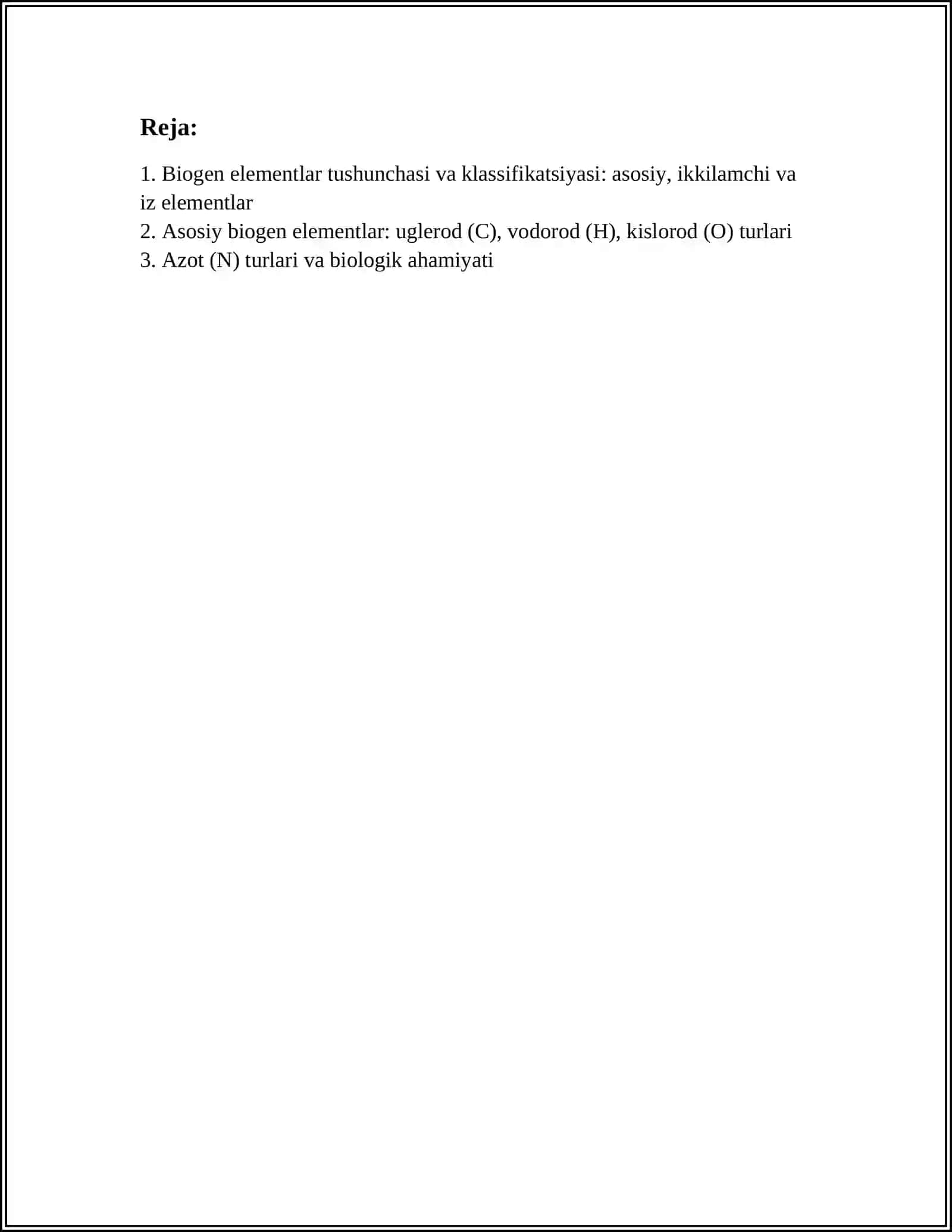 BIOGEN ELEMENTLAR TURLARI 2