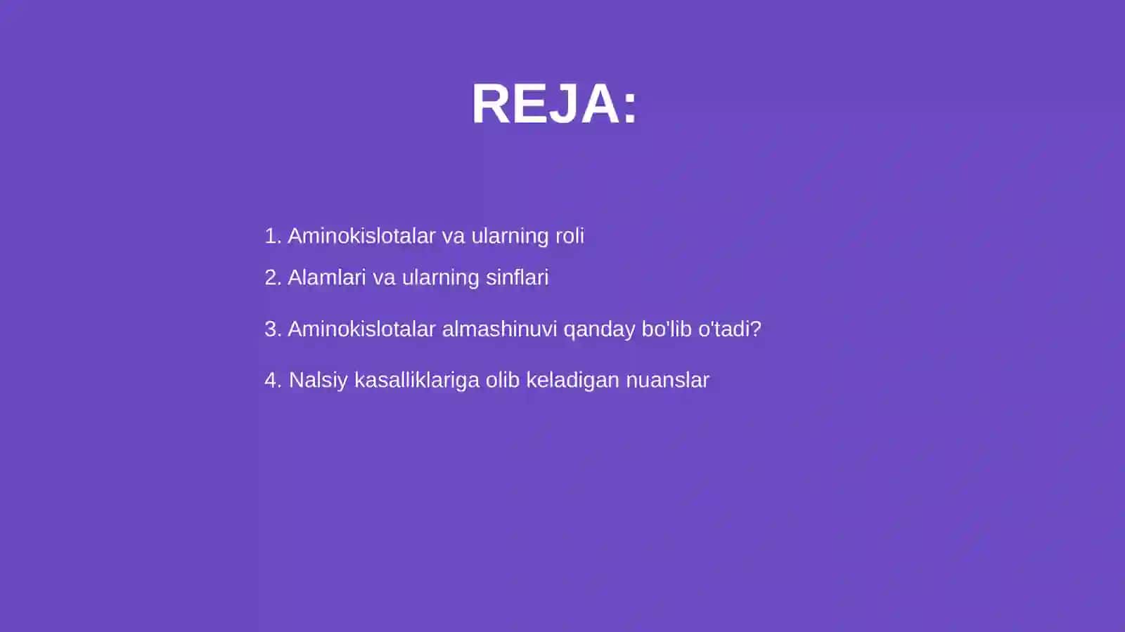 Aminokislotalar almashinuvi nasliy kasalliklari 2