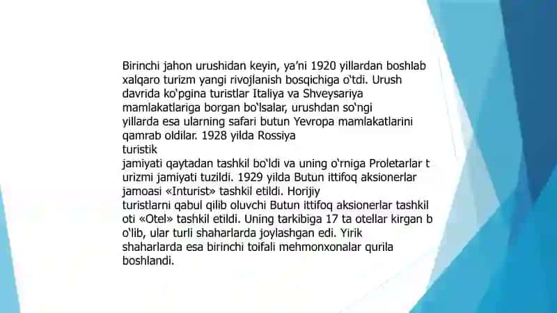 Yevropa turizmi. 2