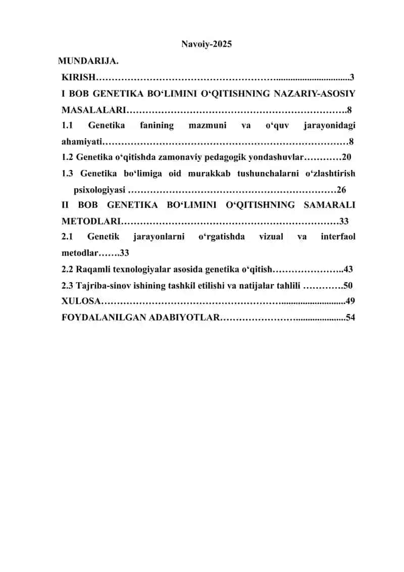 Genetika bo'limini o'qitishning samarali usullari 2