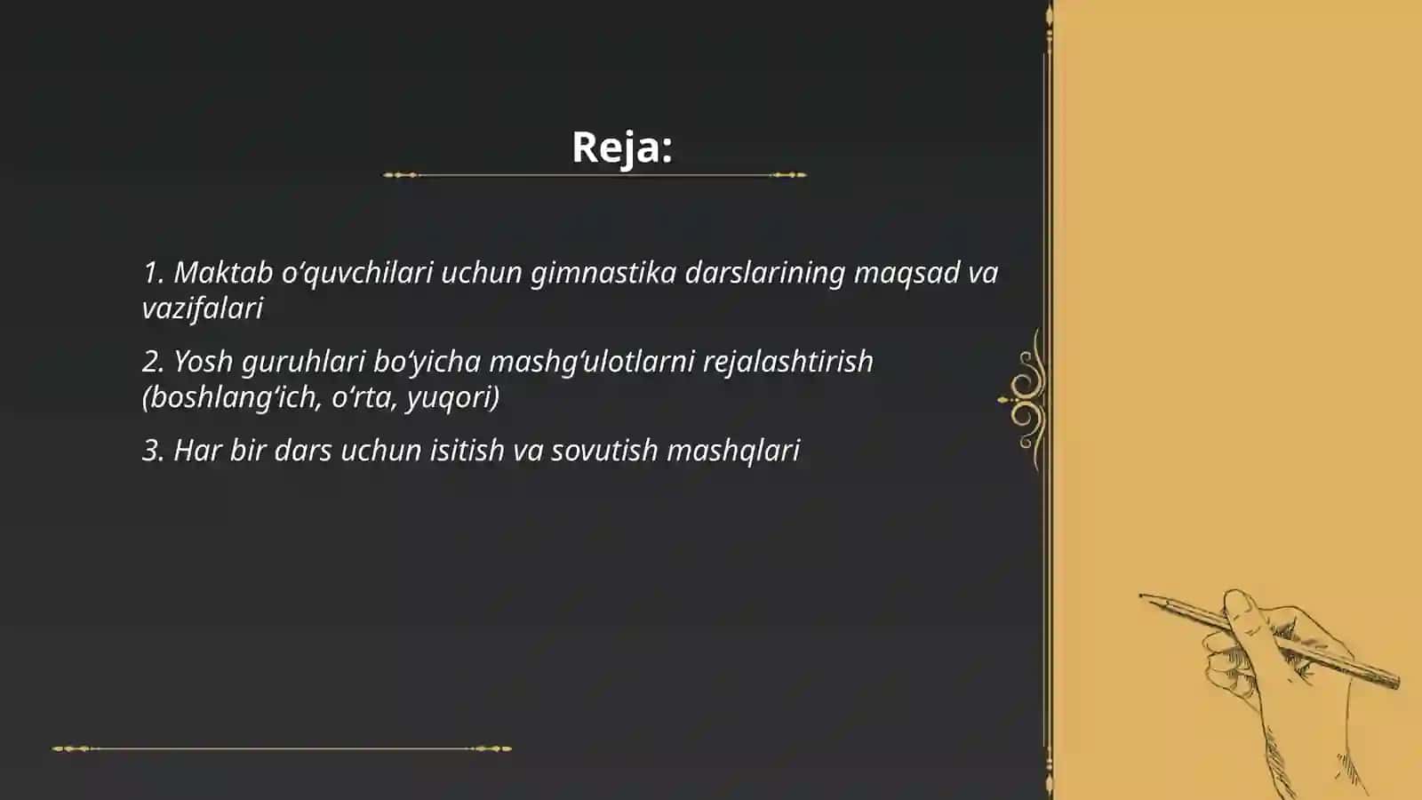 Maktab oʻquvchilari gimnastika oʻrgatish 2