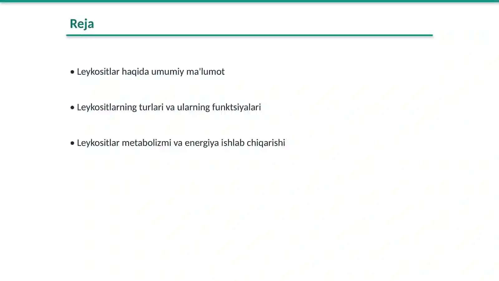 Leykositlar metabolizmi xususiyatlari 2