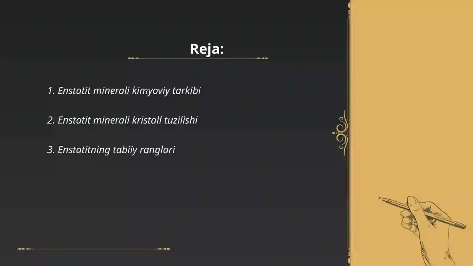 Enstatit minerali haqida umumiy ma'lumotlar 2