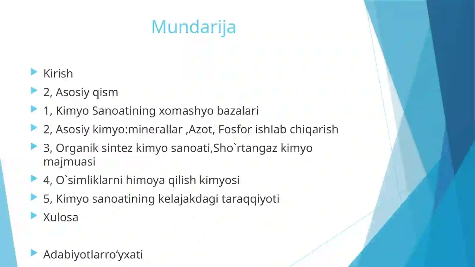 O`zbekiston Geografiyasi fanidan Kurs ishi 2