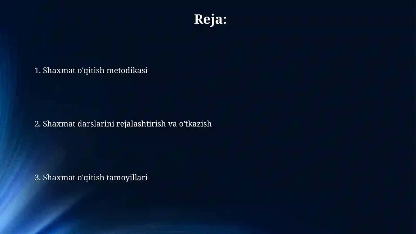 Shaxmat o'qitish metodikasi 2