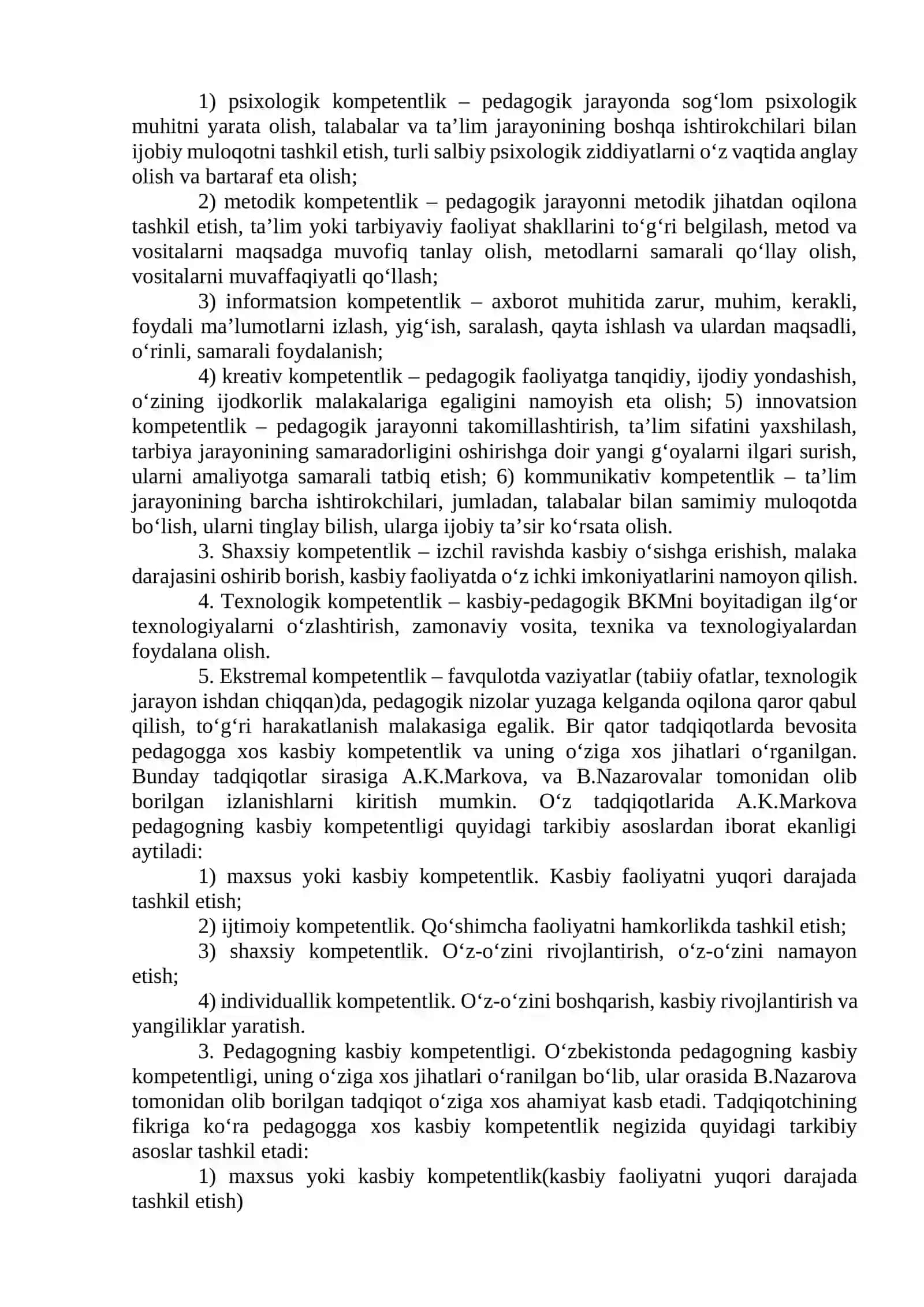 Pedagogik mahorat. Pedagogik kompetentiik va kreativlik 2
