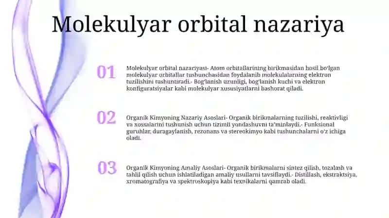Organik Kimyoning Nazariy Asoslari 2